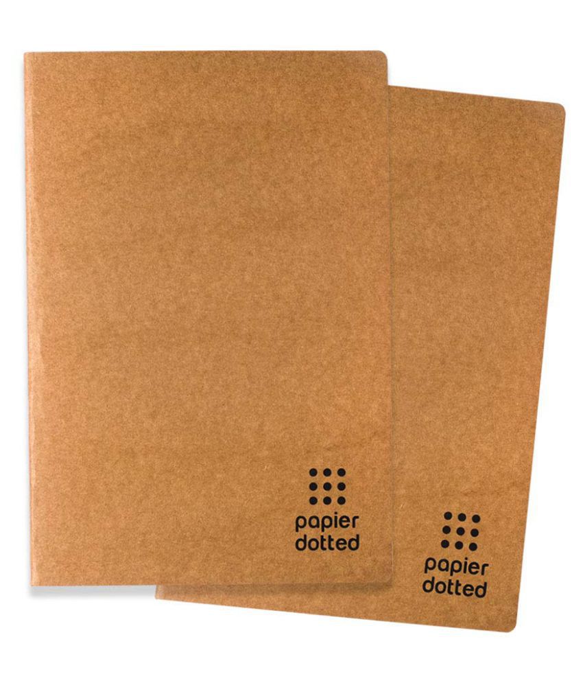 The Papier Ocean Brown Kraft Journal Notebooks – Pack of 2 (Dotted)