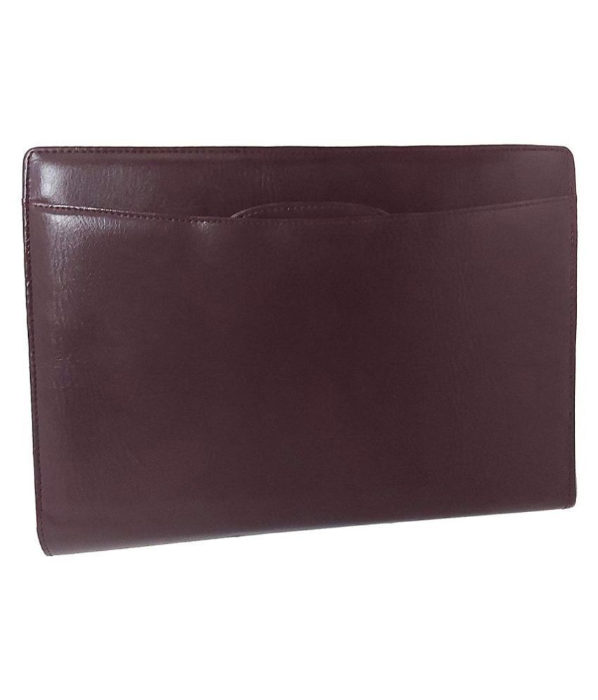 Brown Leather File Folder with Adjustable Handle - Pack of 3: Buy ...