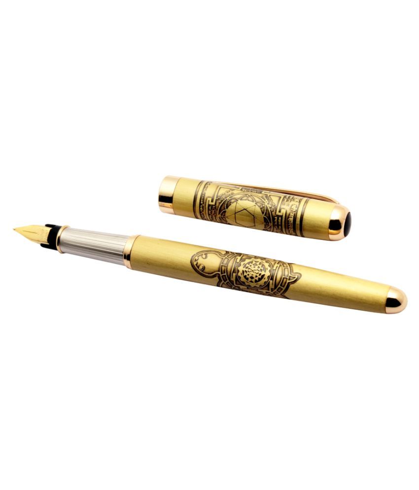     			Curved Laxmi Yantra Special Edition 18 CT Gold Plated Fountain Pen