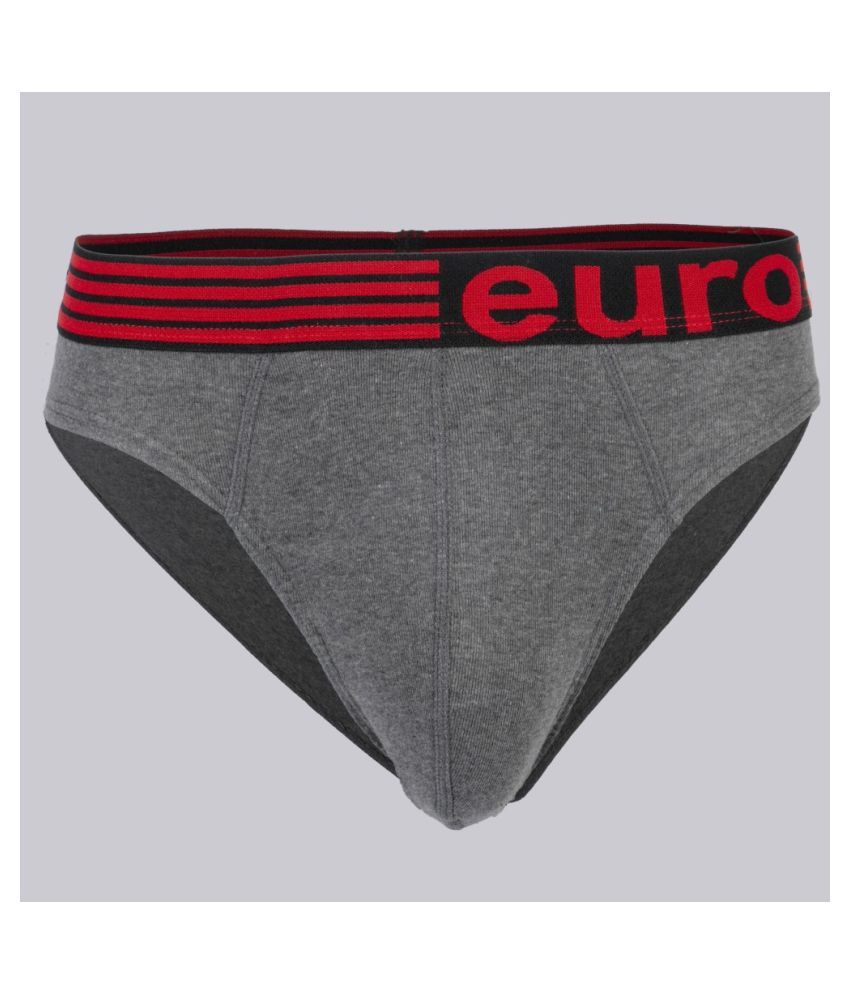 Euro Dark grey Brief Single - Buy Euro Dark grey Brief Single Online at