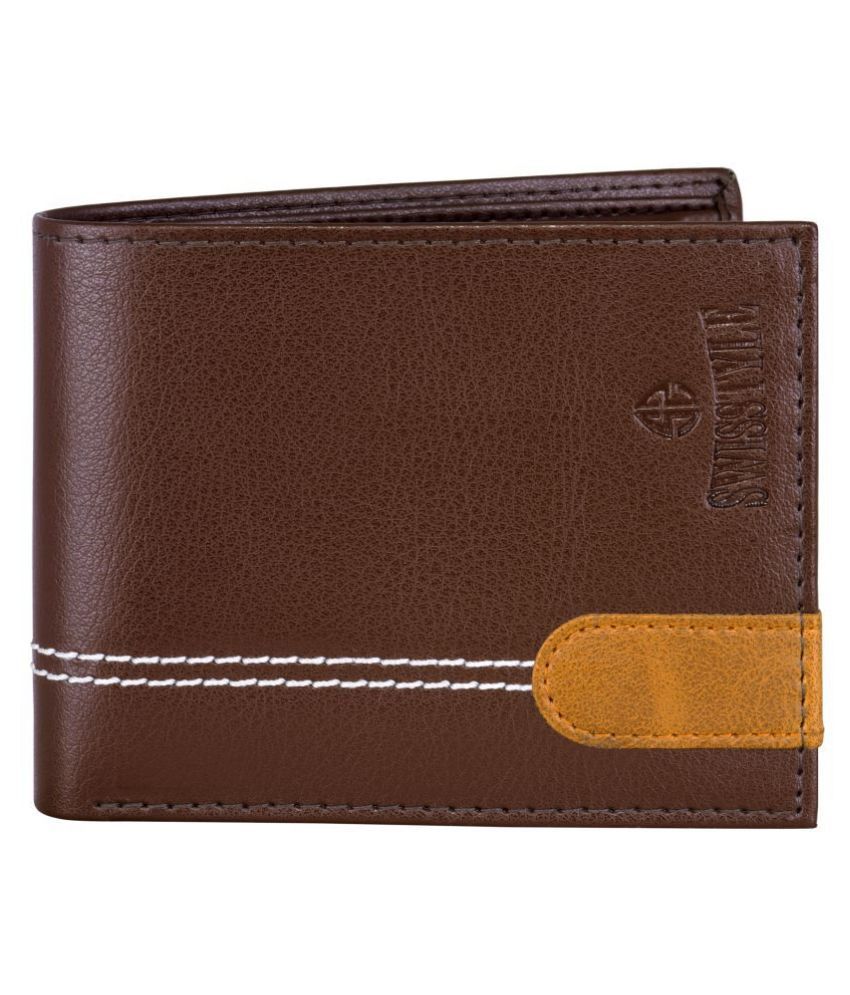     			Swisstyle - Brown Leather Men's RFID Wallet ( Pack of 1 )