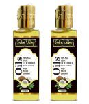 Indus Valley Pure Natural Organic Cold Pressed Virgin Unrefined Coconut Carrier Oil For Skin moisturize Hair care 100ml Pack Of 2