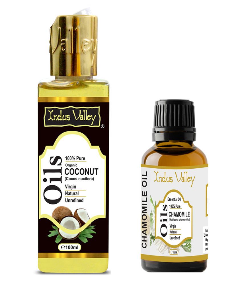     			Indus Valley Pure Chamomile Essential Oil & Coconut Carrier Oil For Moisturising Skin Moisturizer Combo Pack