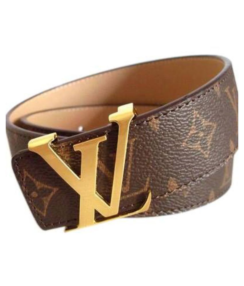 LV Brown Faux Leather Party Belt - Buy LV Brown Faux Leather Party Belt ...