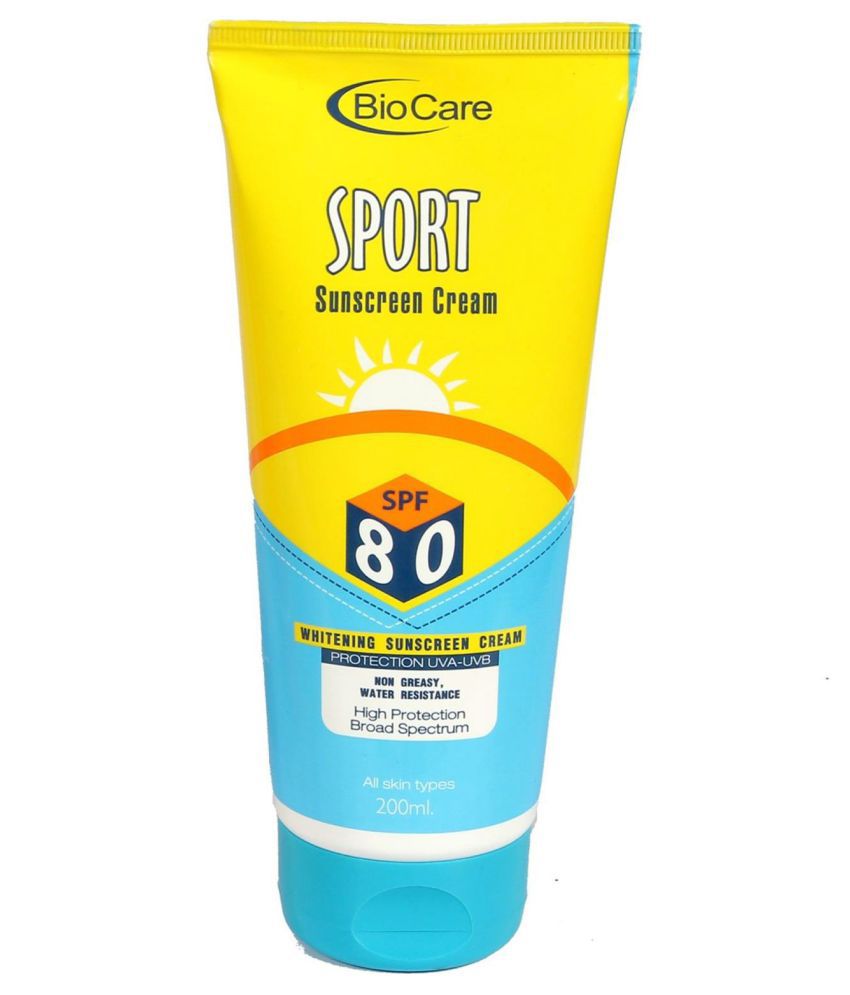 Biocare Sport SPF 80 Sunscreen Cream 200 mL