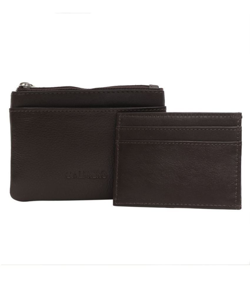     			Calfnero Genuine Leather Key Case/Coin Wallet cum Card Holder