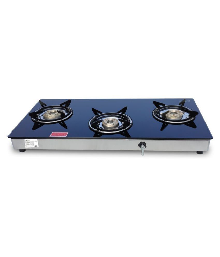 Digismart 3 Burner ISI Approved Indian Lpg Cooktop Gas Stove With 1