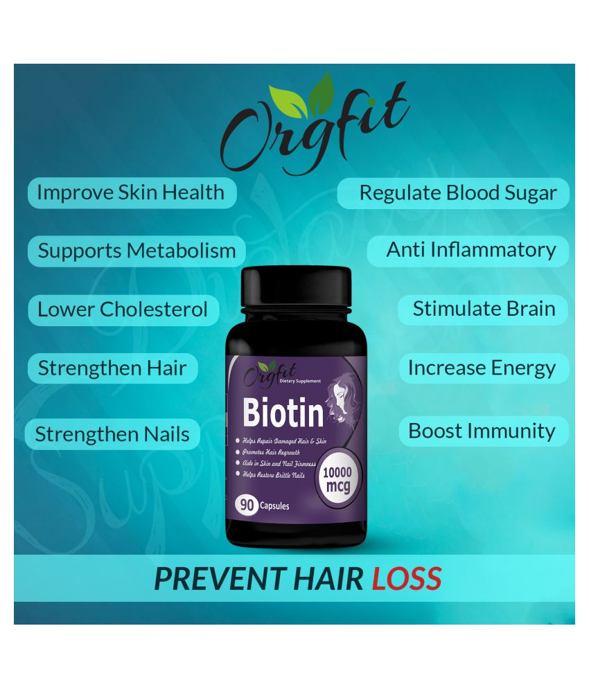 Orgfit Biotin 90 Cap 1000 gm Natural Vitamins Capsule Buy Orgfit Biotin 90 Cap 1000 gm Natural