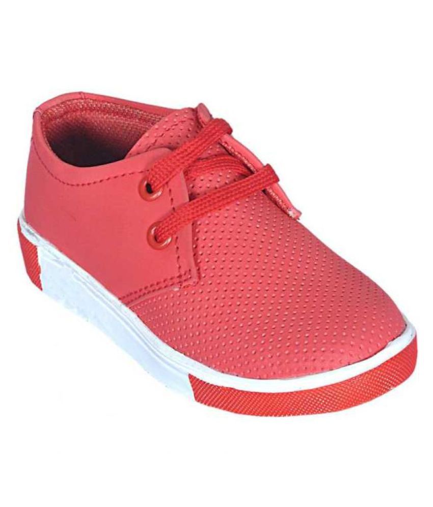 shoes for boys in red colour