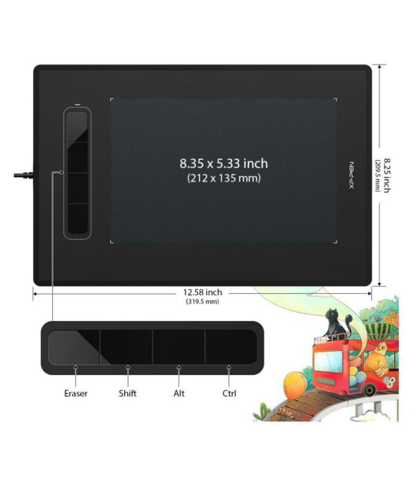 XP-Pen Star G960 Graphic Tablet (8.35X5.33 inch working area|8192 ...