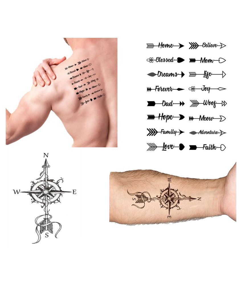 Ordershock Arrow Sign with Love words arrow Combo Waterproof Temporary Body  Tattoo: Buy Ordershock Arrow Sign with Love words arrow Combo Waterproof  Temporary Body Tattoo at Best Prices in India - Snapdeal
