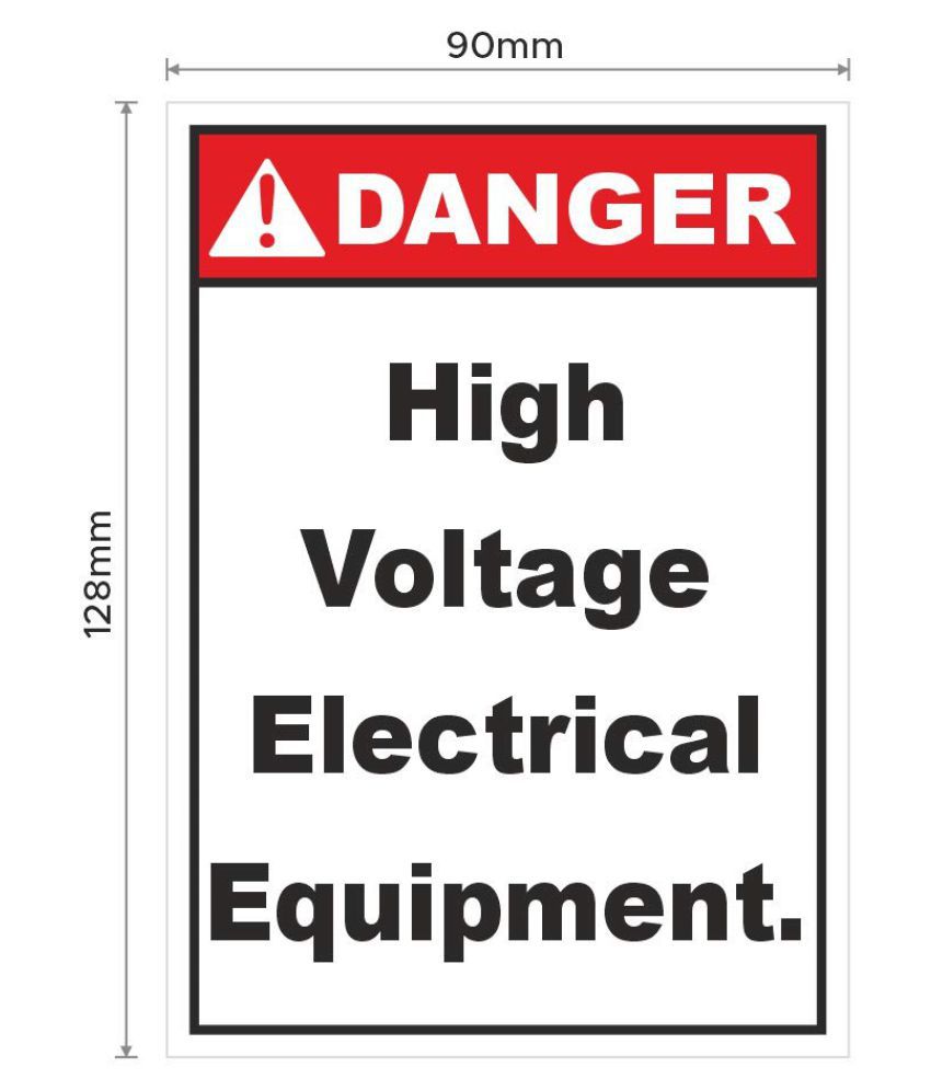     			Rangvishwa Enterprises High Voltage Electrical Equipment Sticker ( 12 x 9 cms )