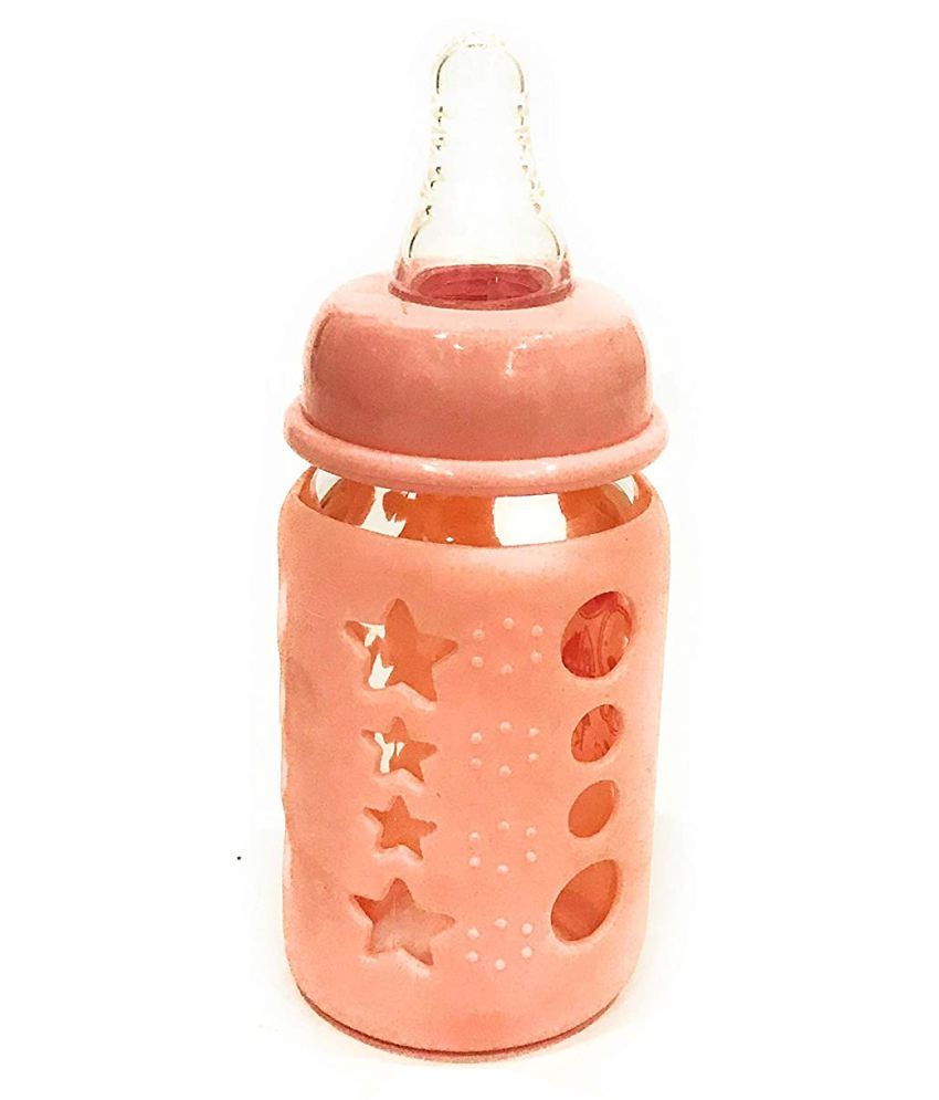 LITTLE ANGLE Glass Feeding Bottle for Newborns/Infants/Babies with