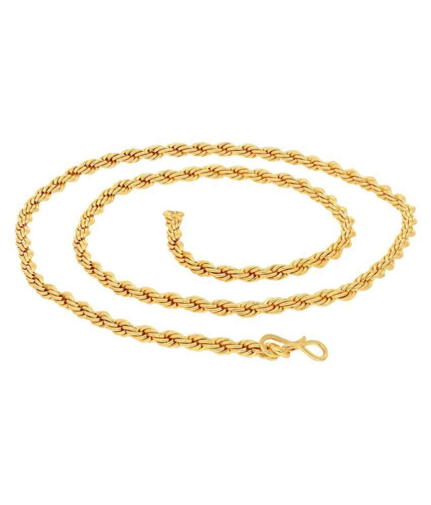     			Traditional Designer Alloy Rope Rassi Gold Plated Chain for Men & Boys.