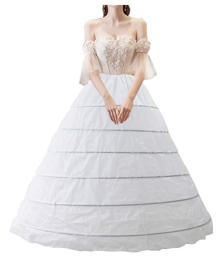 Details about   White Wedding Petticoat Bridal Gown Hoop Crinoline Prom Underskirt Skirt Slip