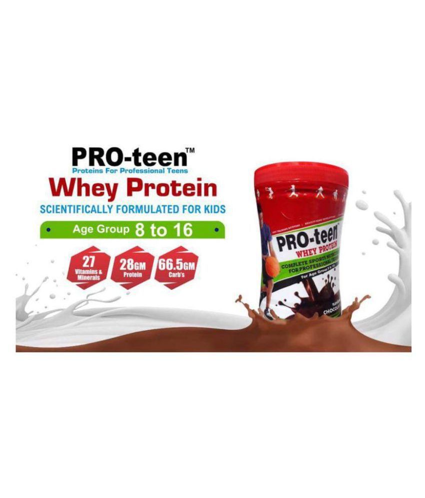 PRO-teen Whey Protein ,8-16 age Health Drink Powder 400 gm Chocolate: Buy PRO-teen Whey Protein 