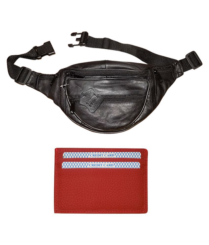     			Style 98 Leather Black Waist Pouch