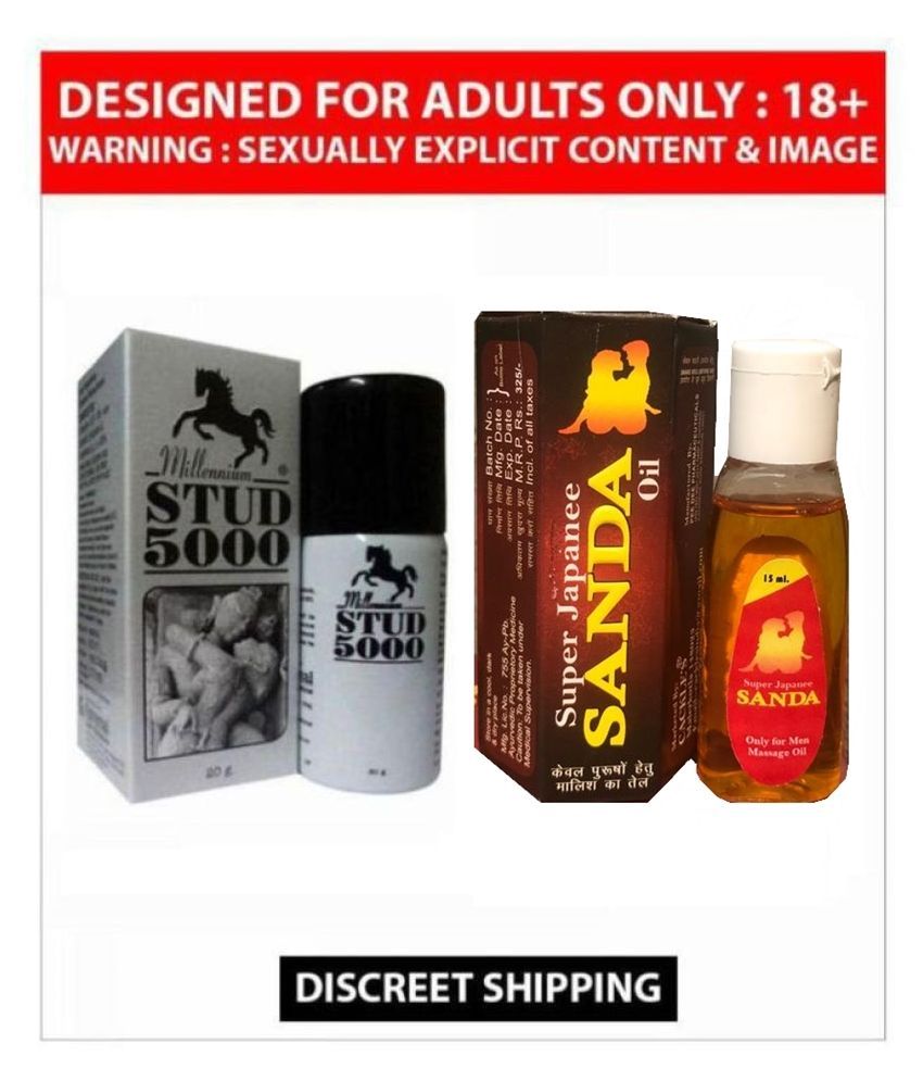     			Cackle's Stud 5000 Delay Spray & Super Jananee Sanda Oil 15ml Combo Pack for Men