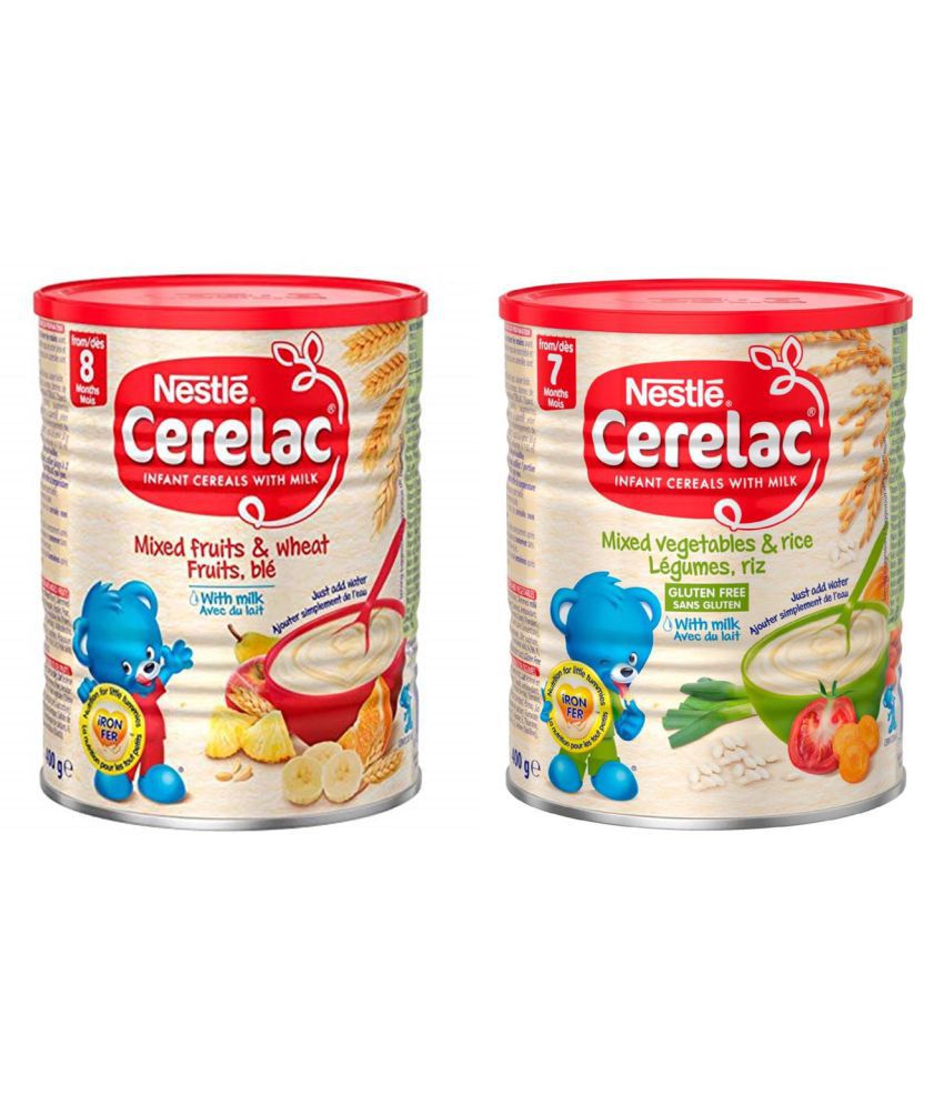 Nestle Mixed fruits , Grains ,  vegetable Infant Cereal for 6 Months + ( 800 gm ) Pack of 2