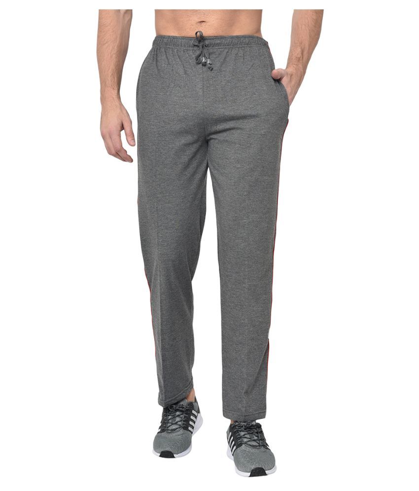     			Vimal Jonney Grey Cotton Blend Trackpants