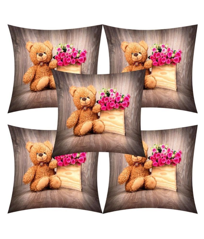 HK Collection Set of 5 Silk Cushion Covers 40X40 cm (16X16) Buy Online