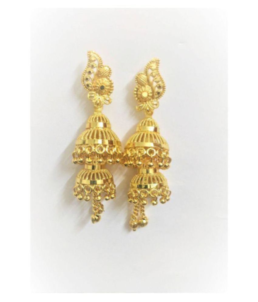 jhumka earrings gold plated