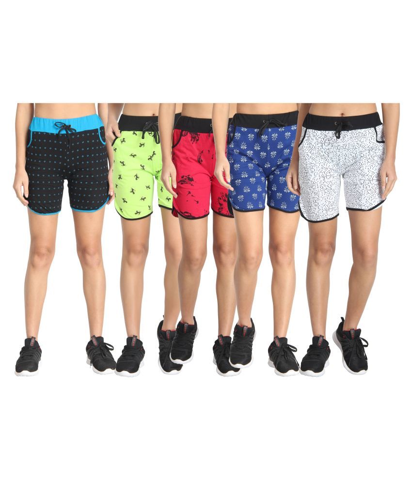     			Diaz Cotton Hot Pants - Multi Color