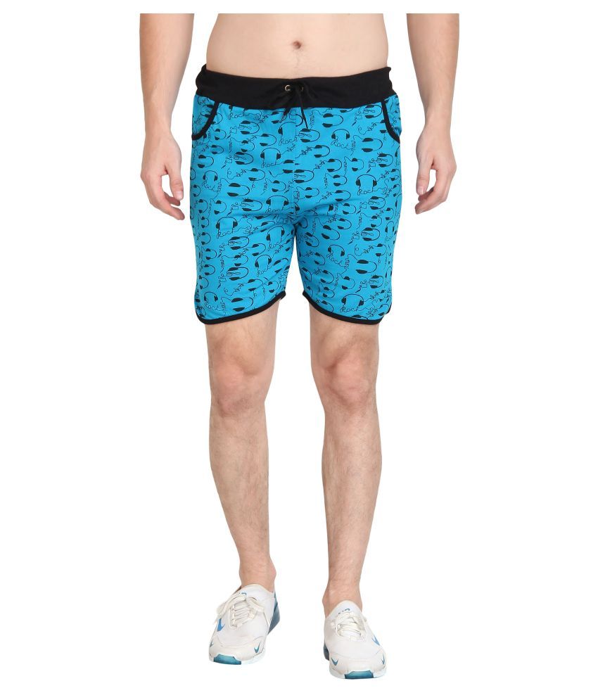 turquoise shorts outfit mens