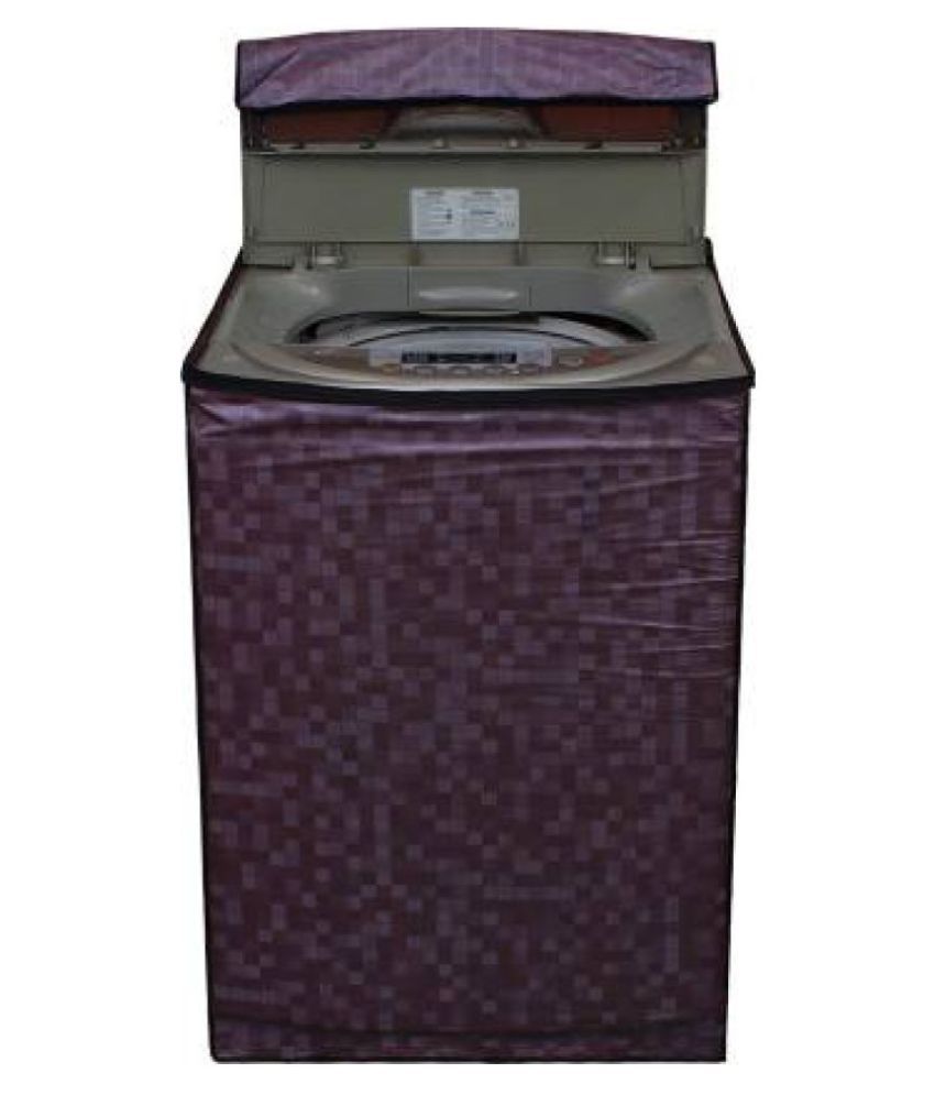     			HOMETALES Single PVC Brown Washing Machine Cover for Universal 7 kg Top Load