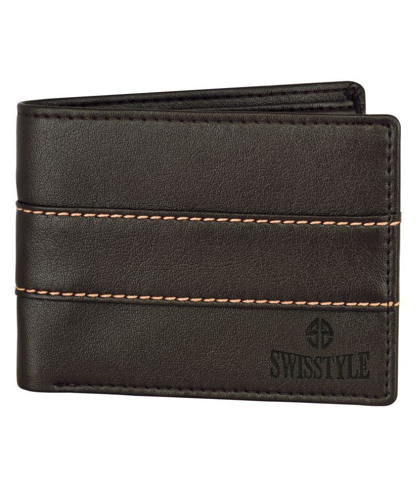     			Swisstyle Leather Black Casual Regular Wallet