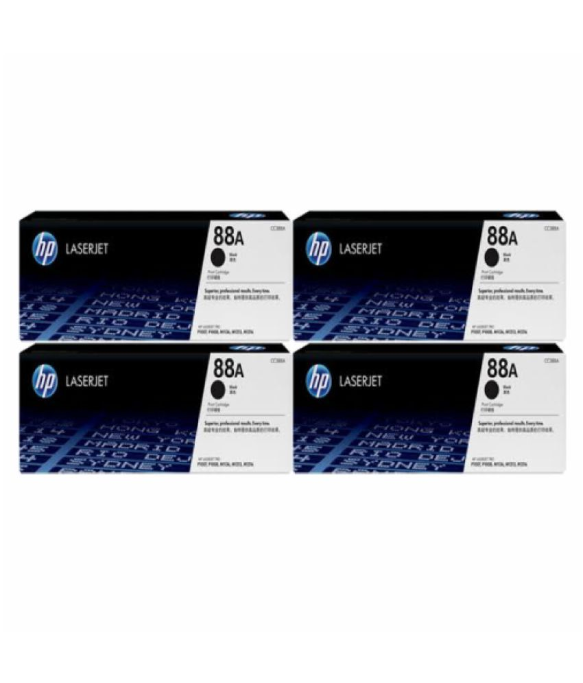 laserjet 88A Black Pack of 4 Toner for HP Laserjet Pro ...