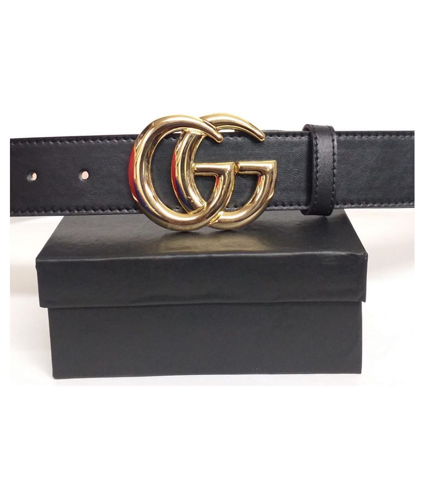 Gucci Black Faux Leather Casual Belt: Buy Online at Low Price in India - Snapdeal