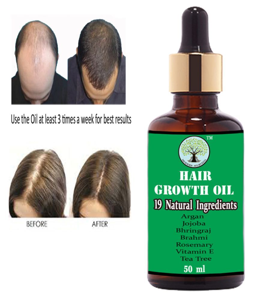 MODERNAYURVEDA Ayurvedic Hair Growth Oil With 19 Herbs 50 mL Pump ...