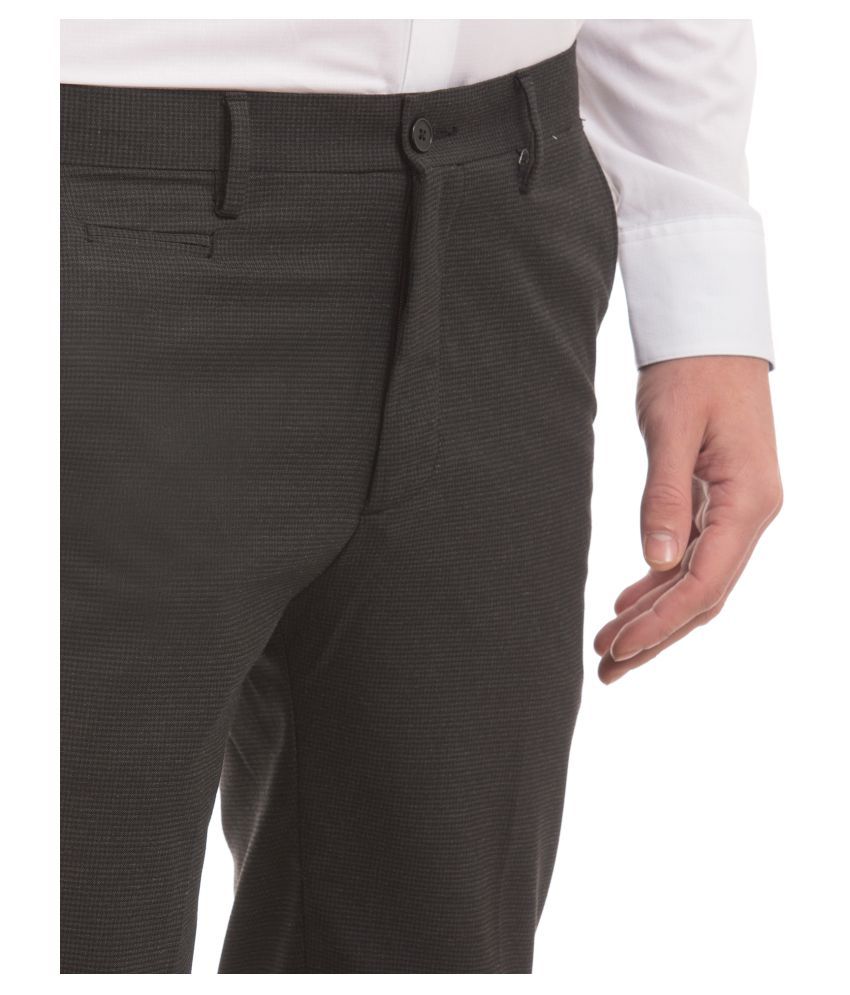 U.S. Polo Assn. Grey Slim -Fit Trousers - Buy U.S. Polo Assn. Grey Slim -Fit Trousers Online at 