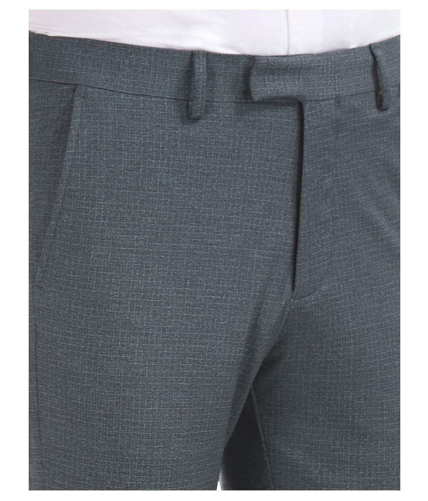 U.S. Polo Assn. Grey Slim -Fit Trousers - Buy U.S. Polo Assn. Grey Slim -Fit Trousers Online at 