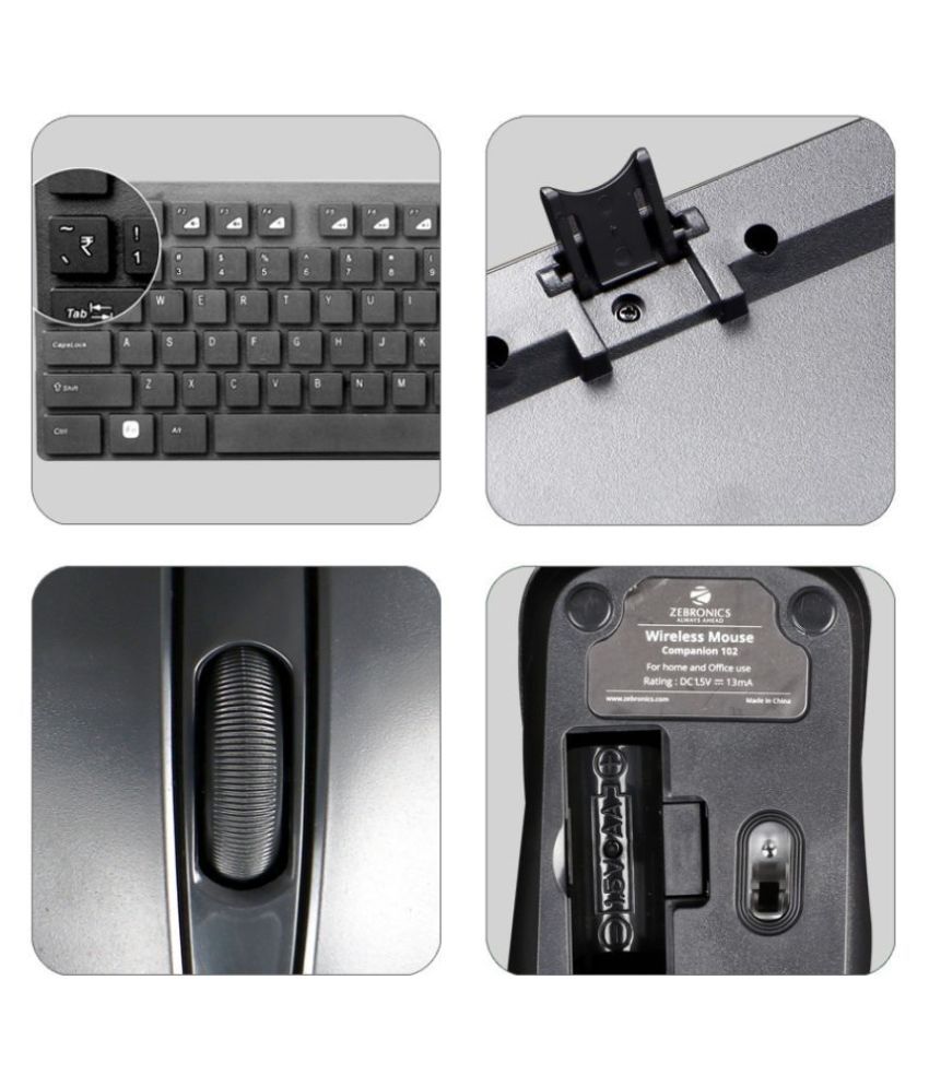 Zebronics 102 Black Wireless Keyboard Mouse Combo Buy