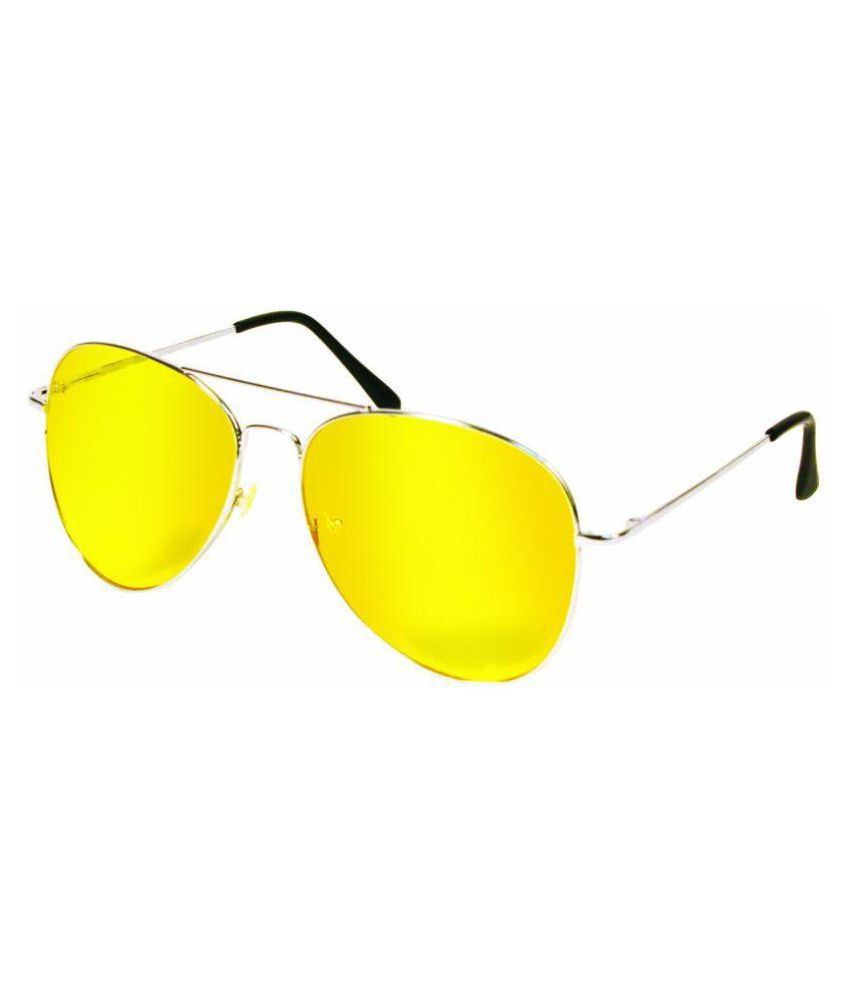     			Sachha Yellow Pilot HD Sunglasses ( Night Vision )