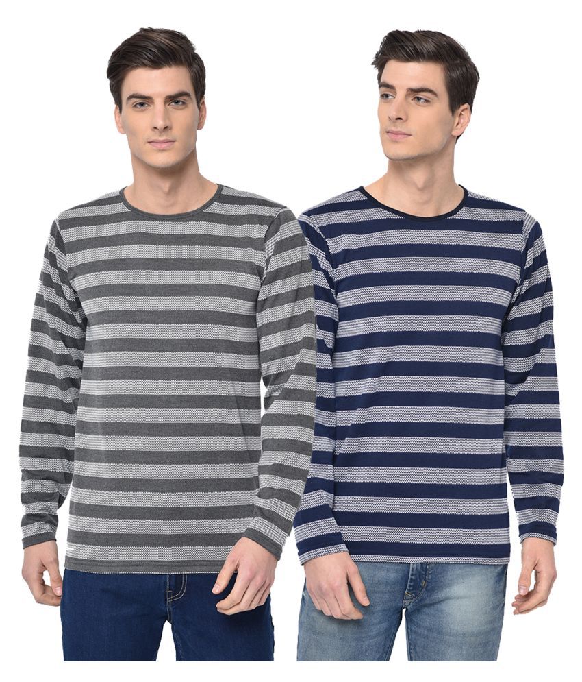     			Vimal Jonney Cotton Blend Multicolor Striper T-Shirt