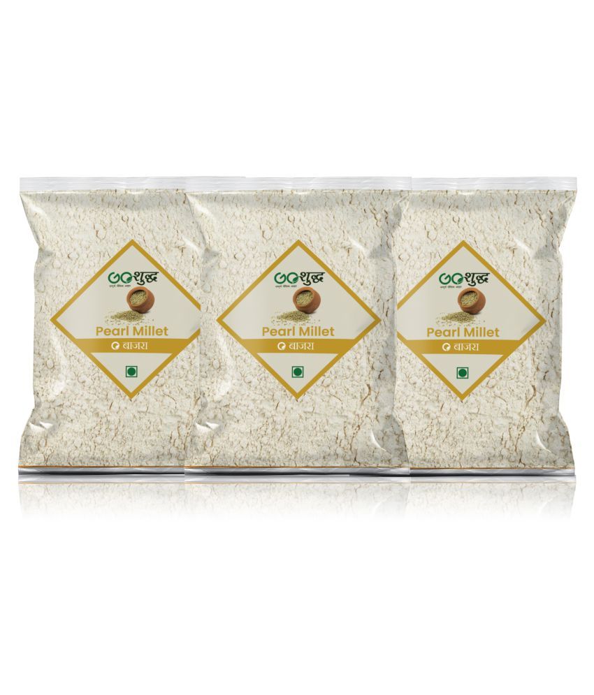 Goshudh Premium Quality Bajra Atta 3 Pack Combo (1kg Each) 3000 Gm: Buy ...