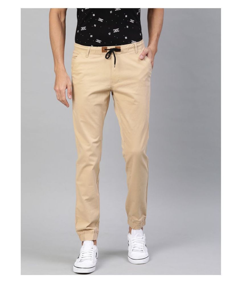 cream slim fit chinos