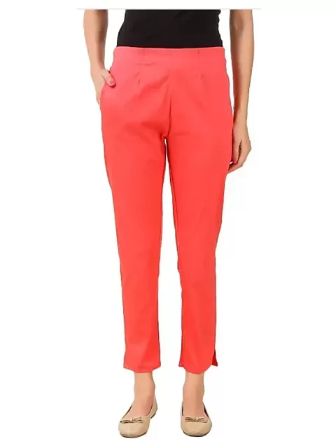 Buy Women Peach Coloured Solid Wide Leg Track Pants - Track Pants for Women  | Sassafras.in