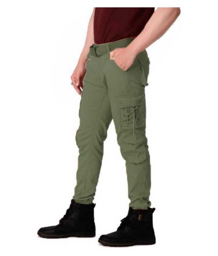 green nike cargos