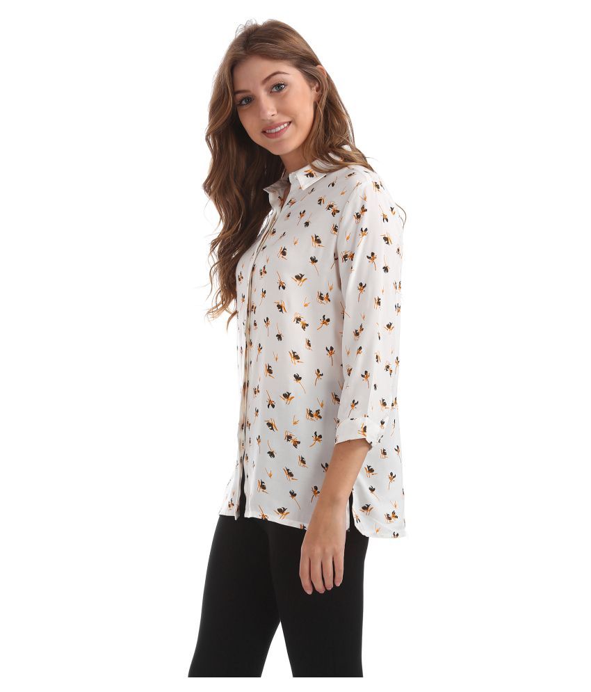 white rayon shirt