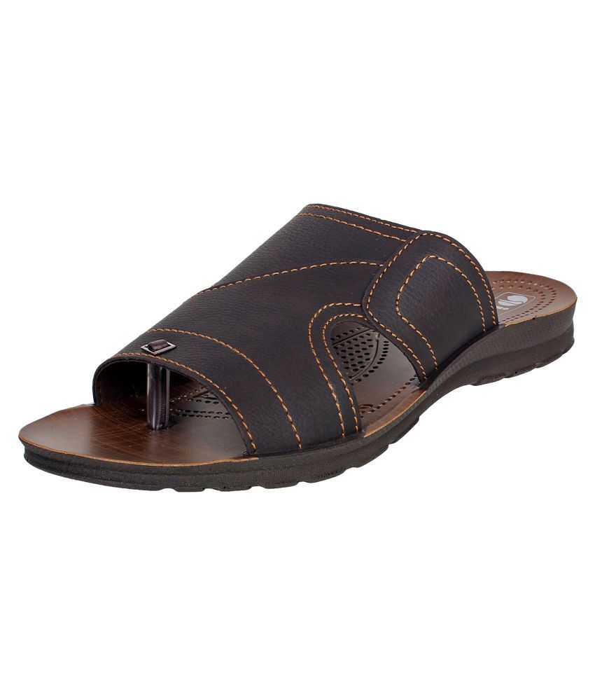     			Inblu Brown Flip Flops