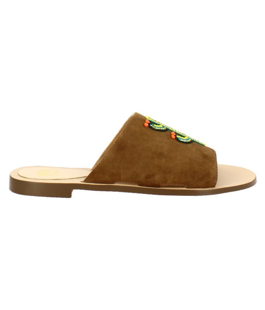 SAINT G Leather Brown Flats Price in India Buy SAINT G Leather Brown