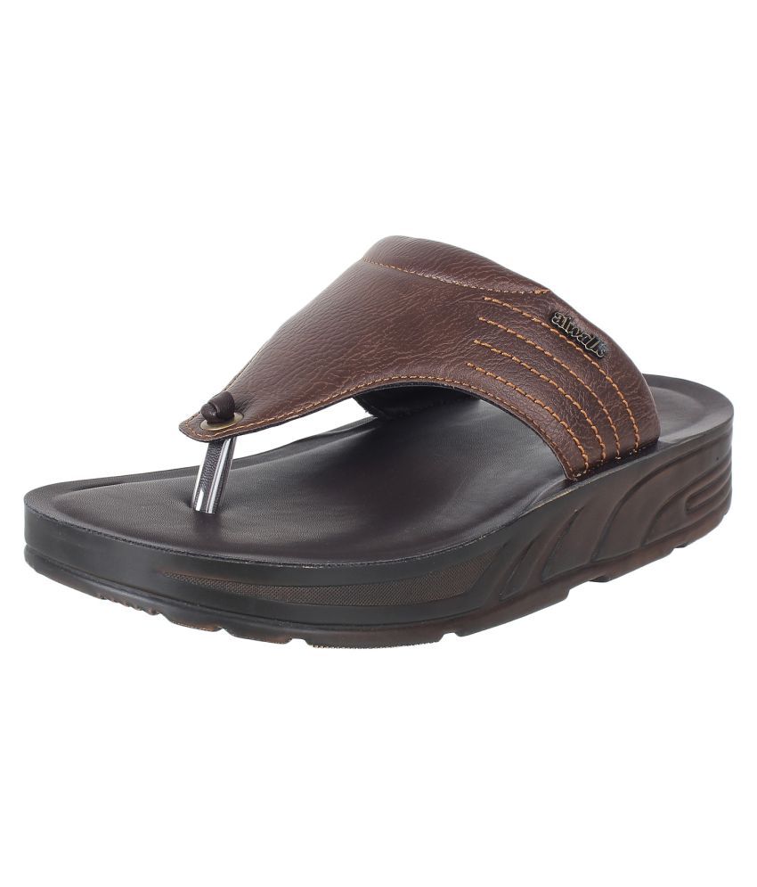     			Aerowalk Brown Flip Flops