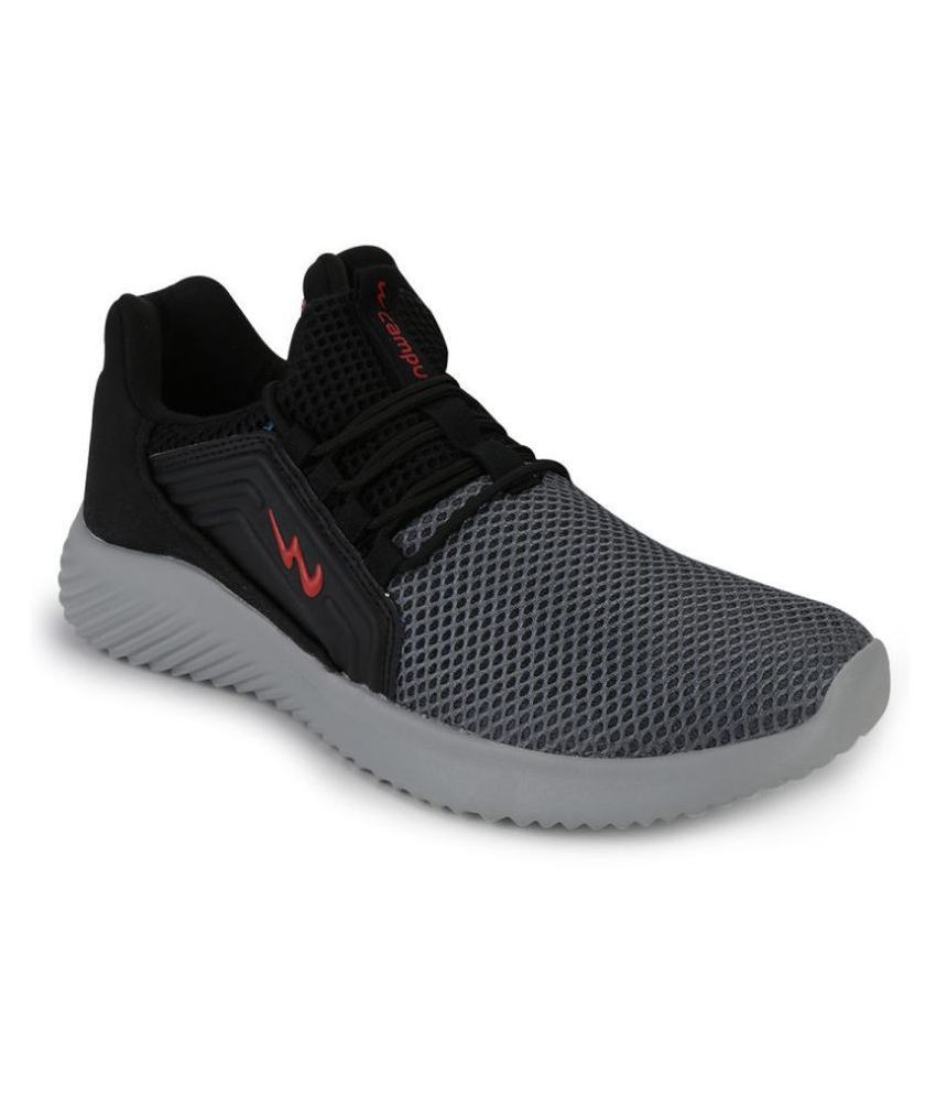 campus tyson black running shoes