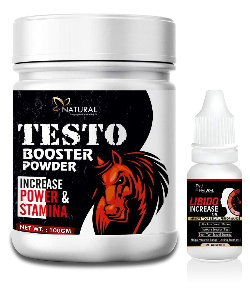     			Testo Booster Powder or Libido Increase Oil herbal for Penis Enlargement, Increase Time & Stamina (100gm+15ml) 100% Ayurvedic