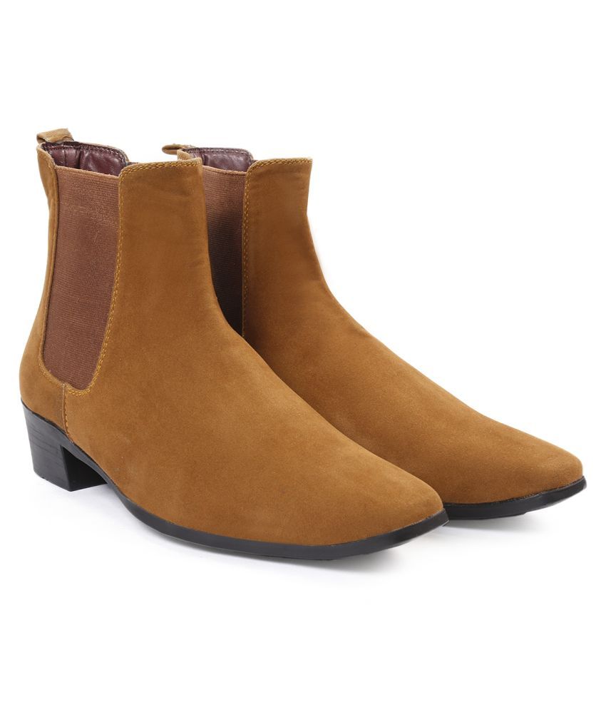     			YUVRATO BAXI Tan Party Boot