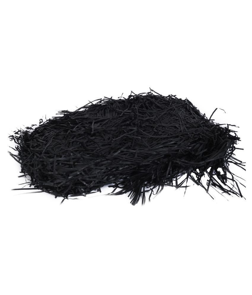     			Gift Paper Shreds Easter Grass Paper for Packing and Gift Party Crafts Accessories Decorations, Color Black